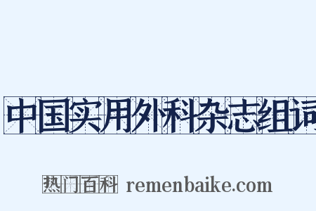 中国实用外科杂志组词是什么意思的图片